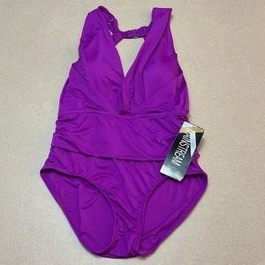 Mainstream bathing suit. Orchid purple. Size 8